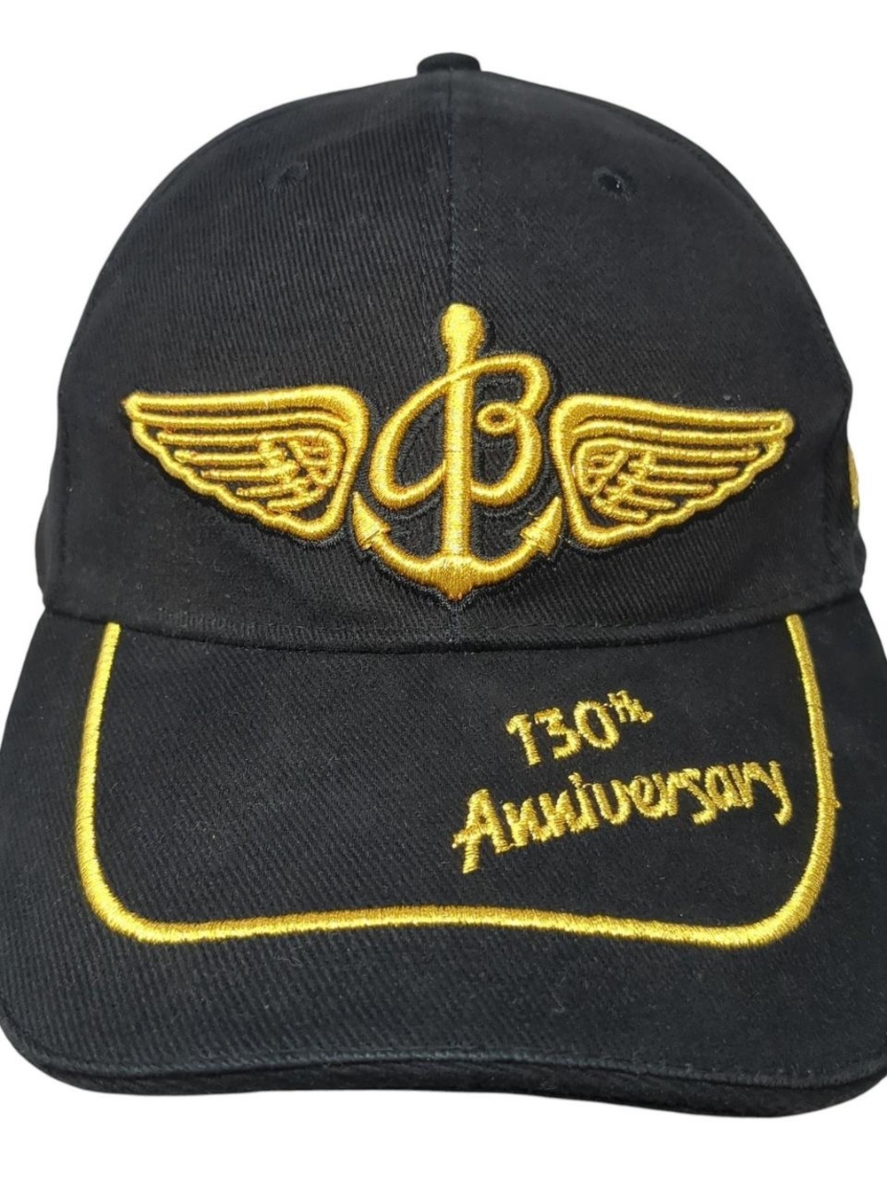 Black Breitling Cap with Gold Embroidered 130th Anniversary Logo